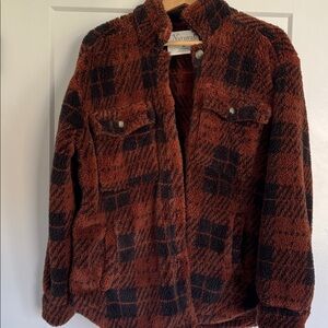 Natural Reflections Plaid Button Down Shirt - Black and Brown